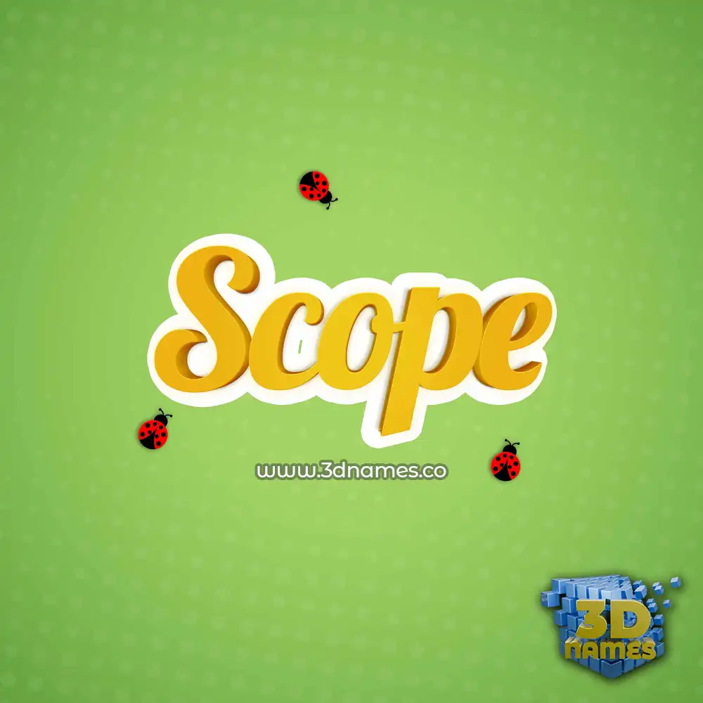 scope in Ladybugs style - 3D name wallpaper
