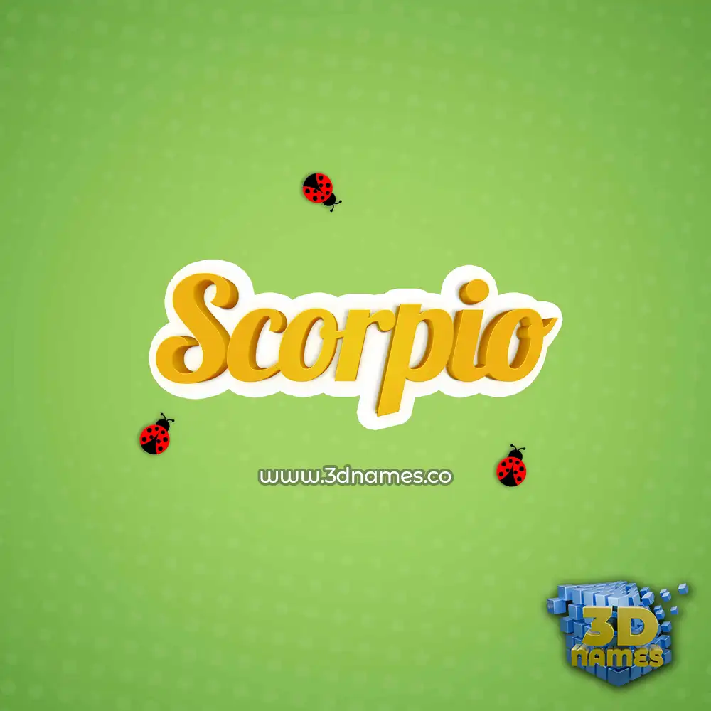 scorpio in Ladybugs style - 3D name wallpaper