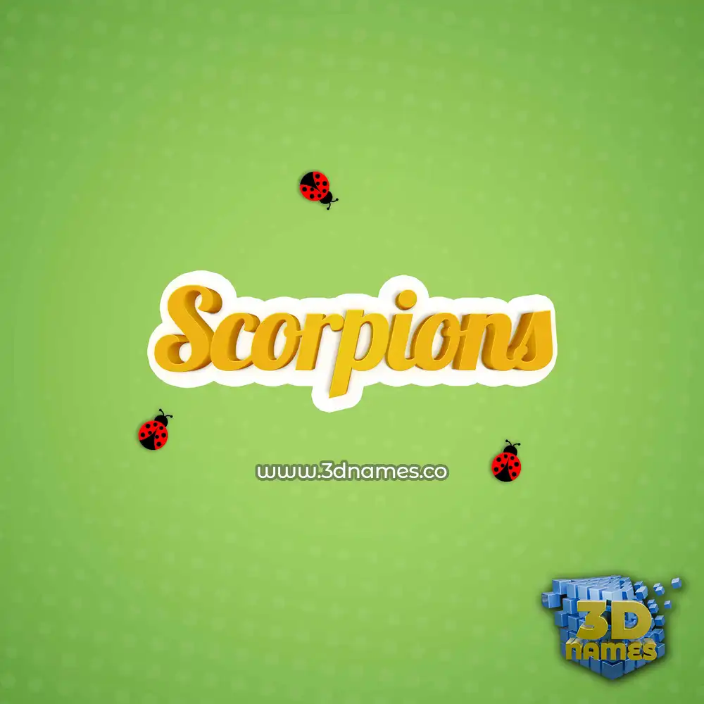 scorpions in Ladybugs style - 3D name wallpaper