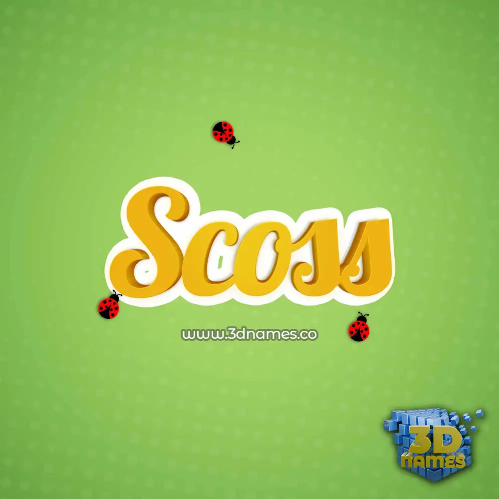 scoss in Ladybugs style - 3D name wallpaper