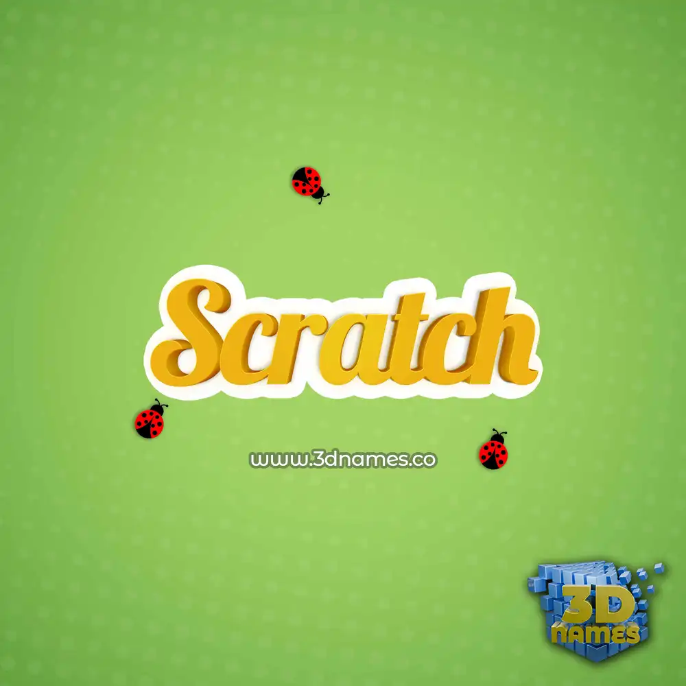 scratch in Ladybugs style - 3D name wallpaper