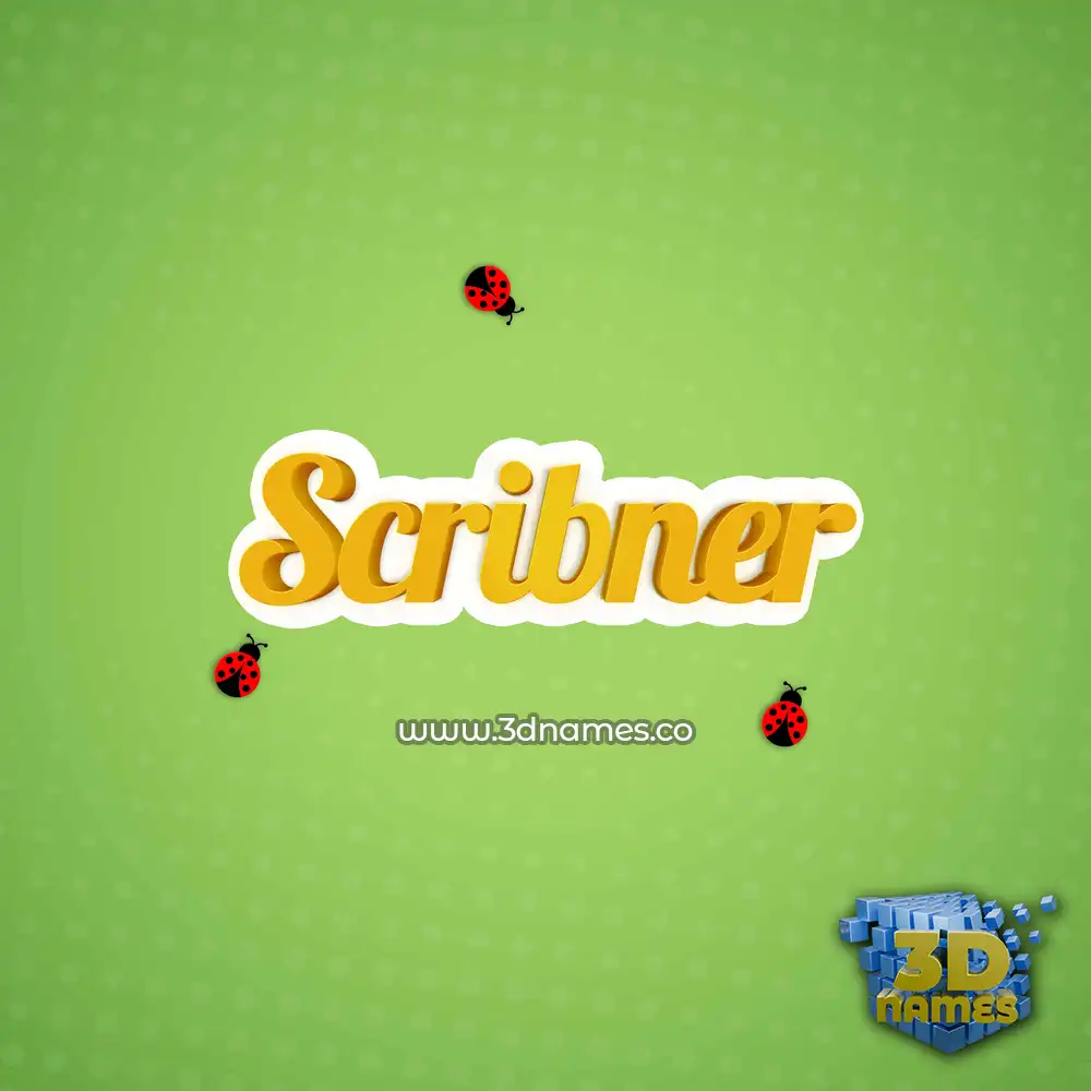 scribner in Ladybugs style - 3D name wallpaper