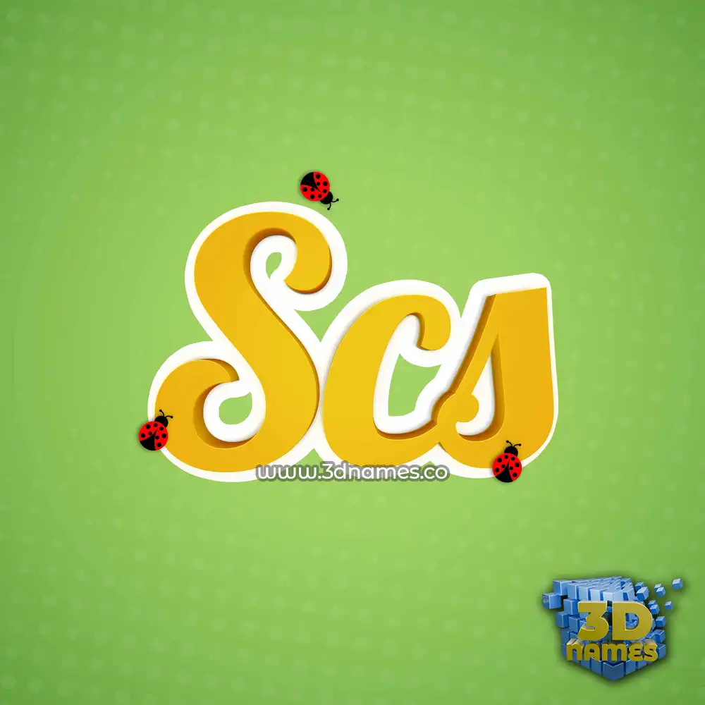 scs in Ladybugs style - 3D name wallpaper