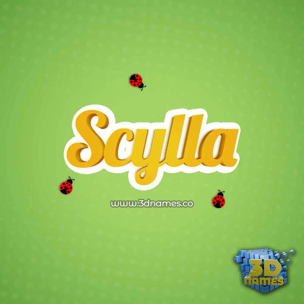 scylla in Ladybugs style - 3D name wallpaper