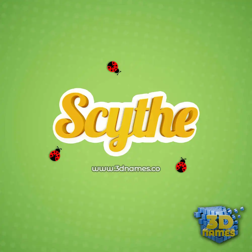 scythe in Ladybugs style - 3D name wallpaper