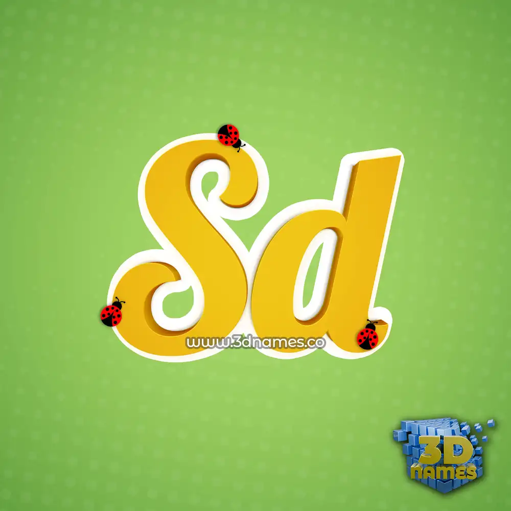 sd in Ladybugs style - 3D name wallpaper