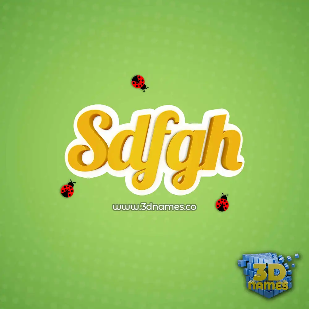 sdfgh in Ladybugs style - 3D name wallpaper