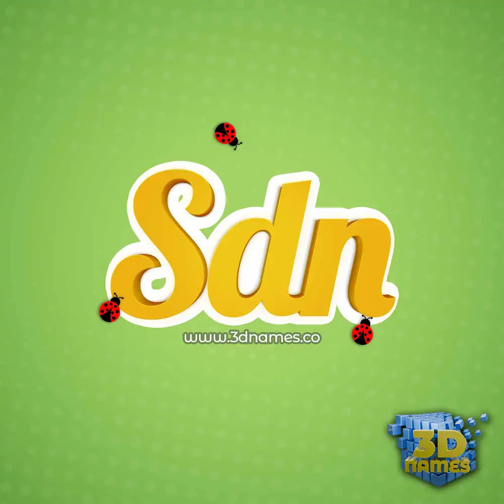 sdn in Ladybugs style - 3D name wallpaper