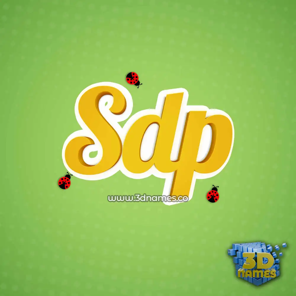 sdp in Ladybugs style - 3D name wallpaper
