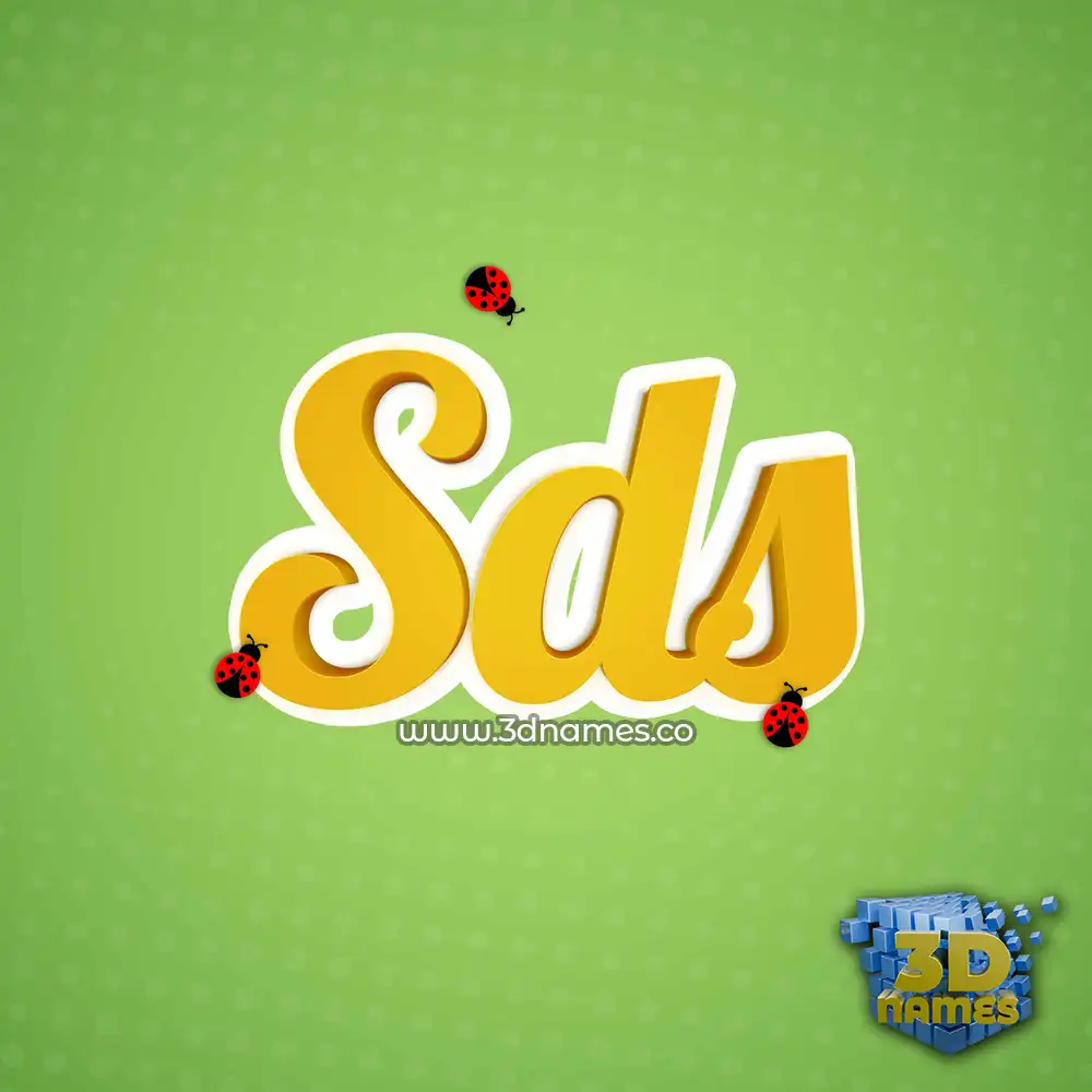 sds in Ladybugs style - 3D name wallpaper