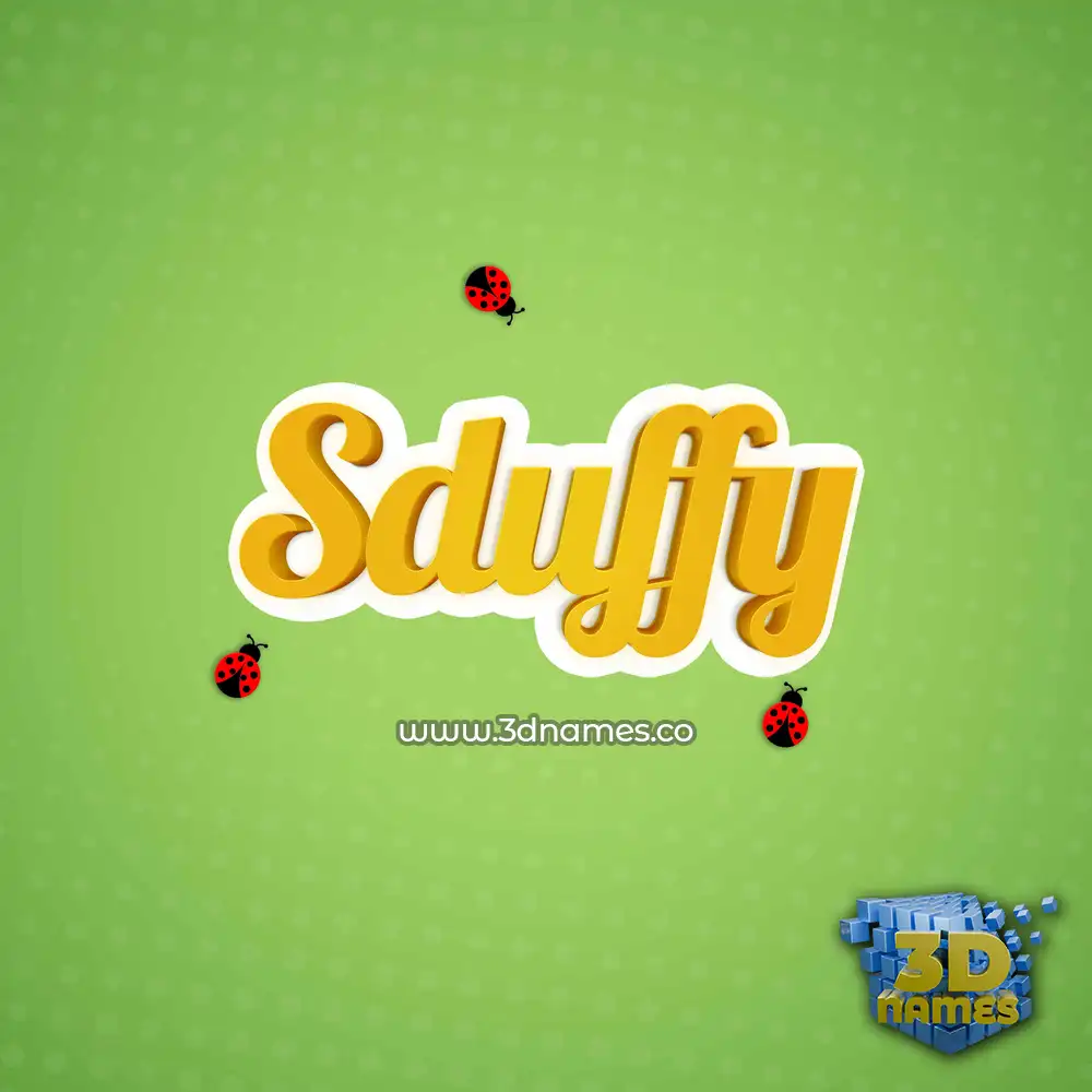 sduffy in Ladybugs style - 3D name wallpaper
