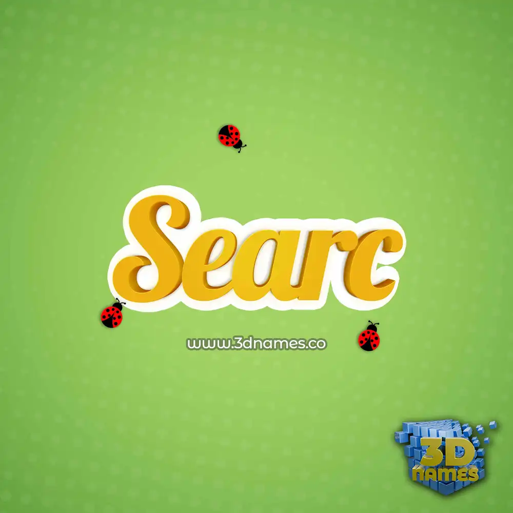 searc in Ladybugs style - 3D name wallpaper