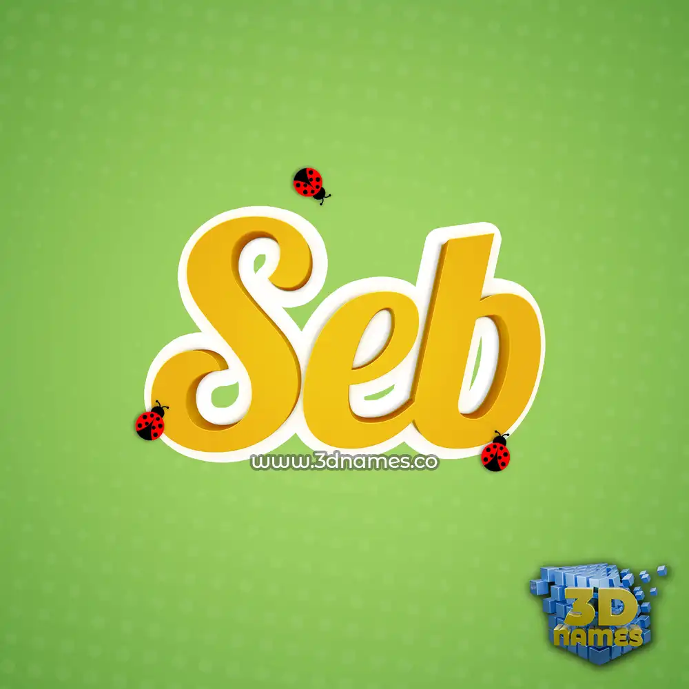 seb in Ladybugs style - 3D name wallpaper