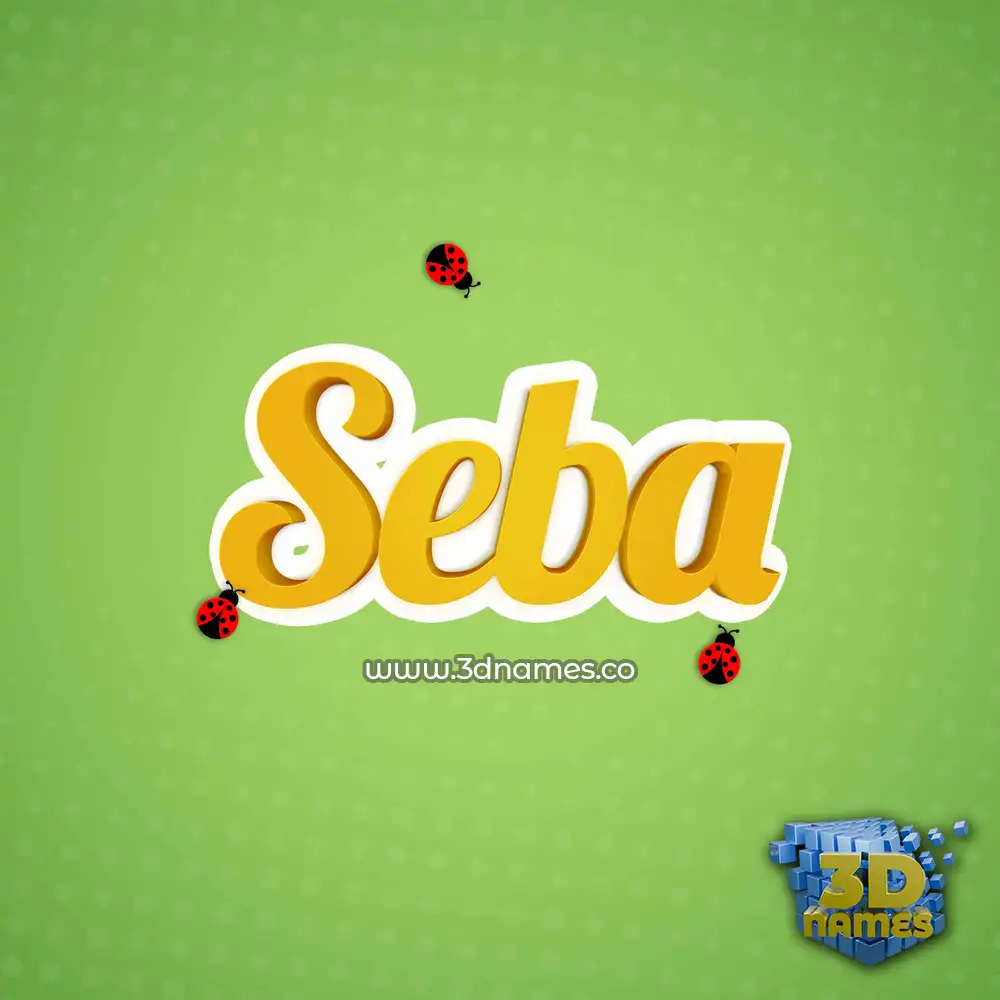 seba in Ladybugs style - 3D name wallpaper