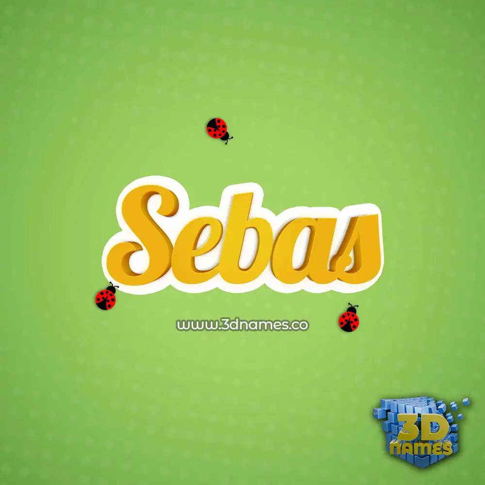 sebas in Ladybugs style - 3D name wallpaper
