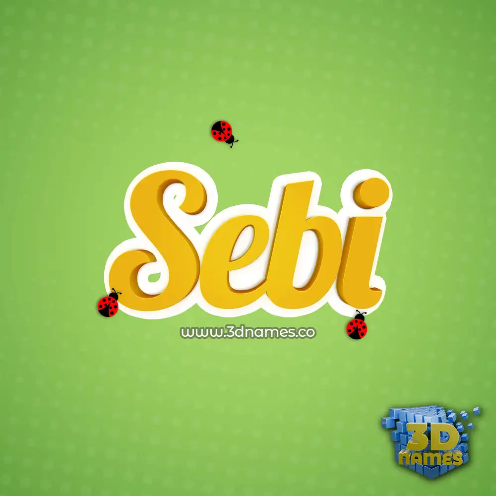 sebi in Ladybugs style - 3D name wallpaper