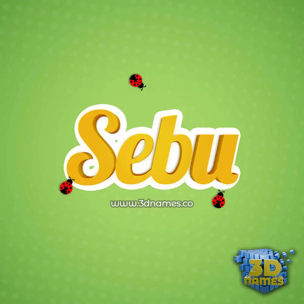 sebu in Ladybugs style - 3D name wallpaper