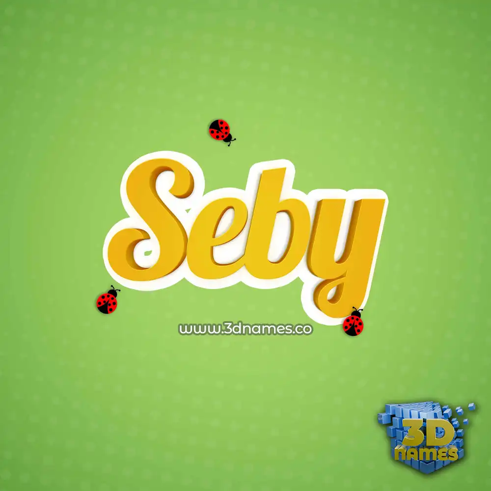 seby in Ladybugs style - 3D name wallpaper