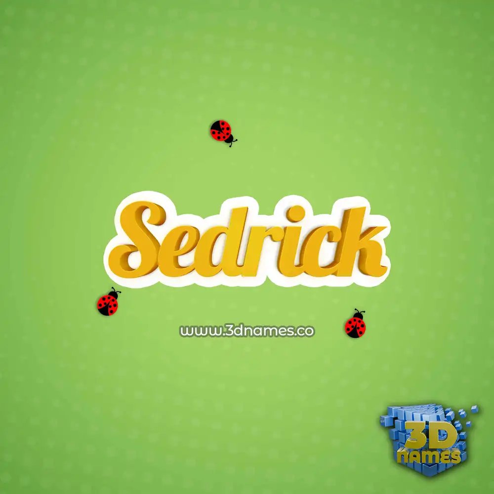 sedrick in Ladybugs style - 3D name wallpaper