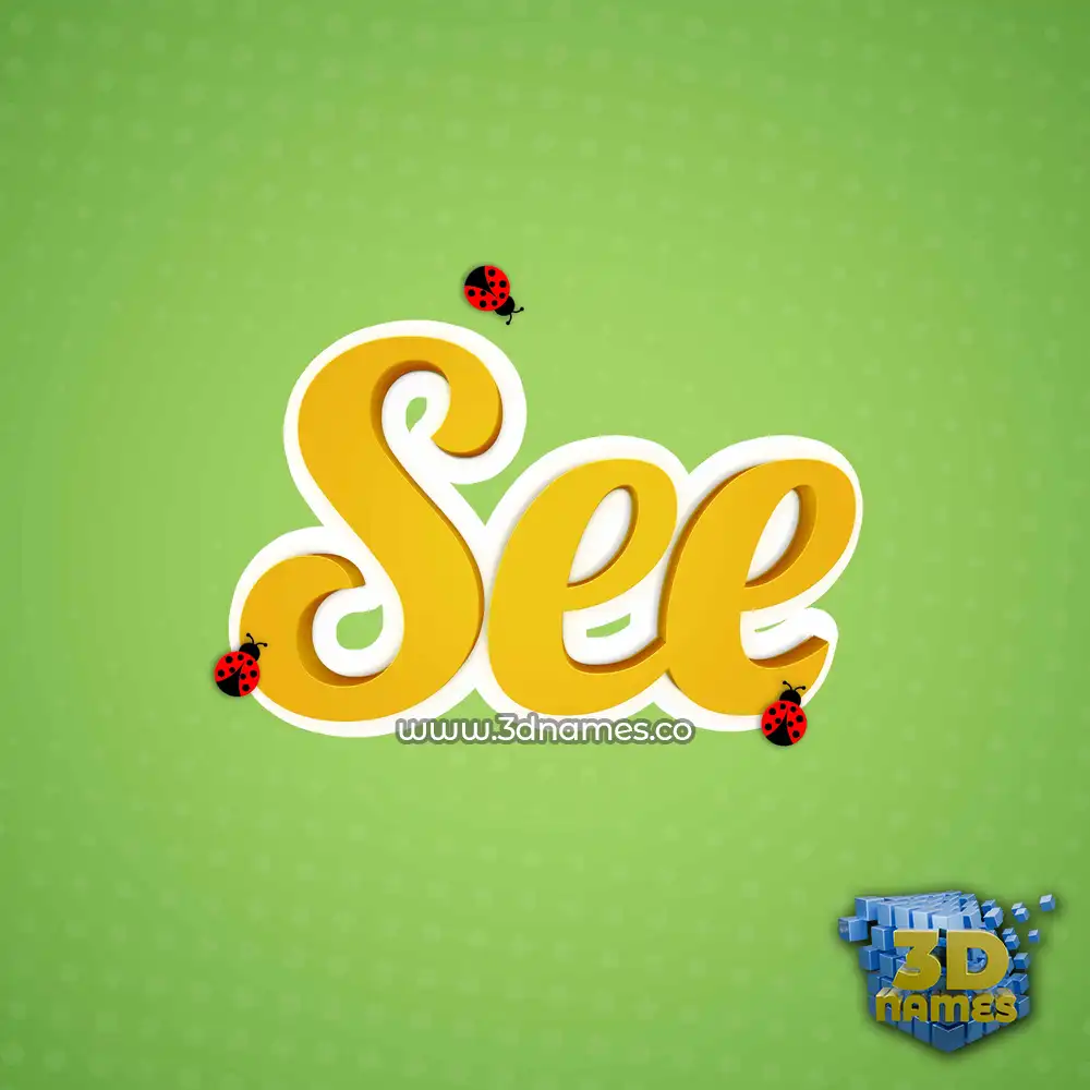 see in Ladybugs style - 3D name wallpaper