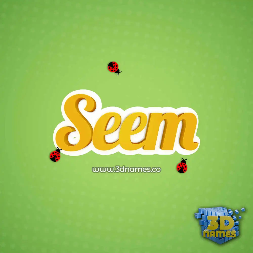 seem in Ladybugs style - 3D name wallpaper