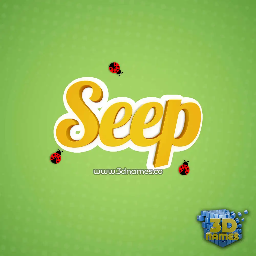 seep in Ladybugs style - 3D name wallpaper