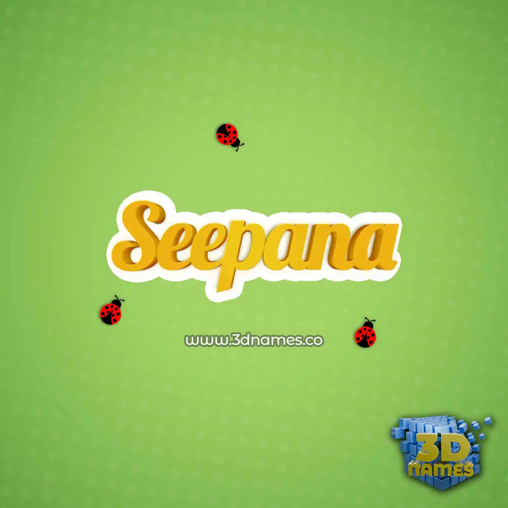 seepana in Ladybugs style - 3D name wallpaper