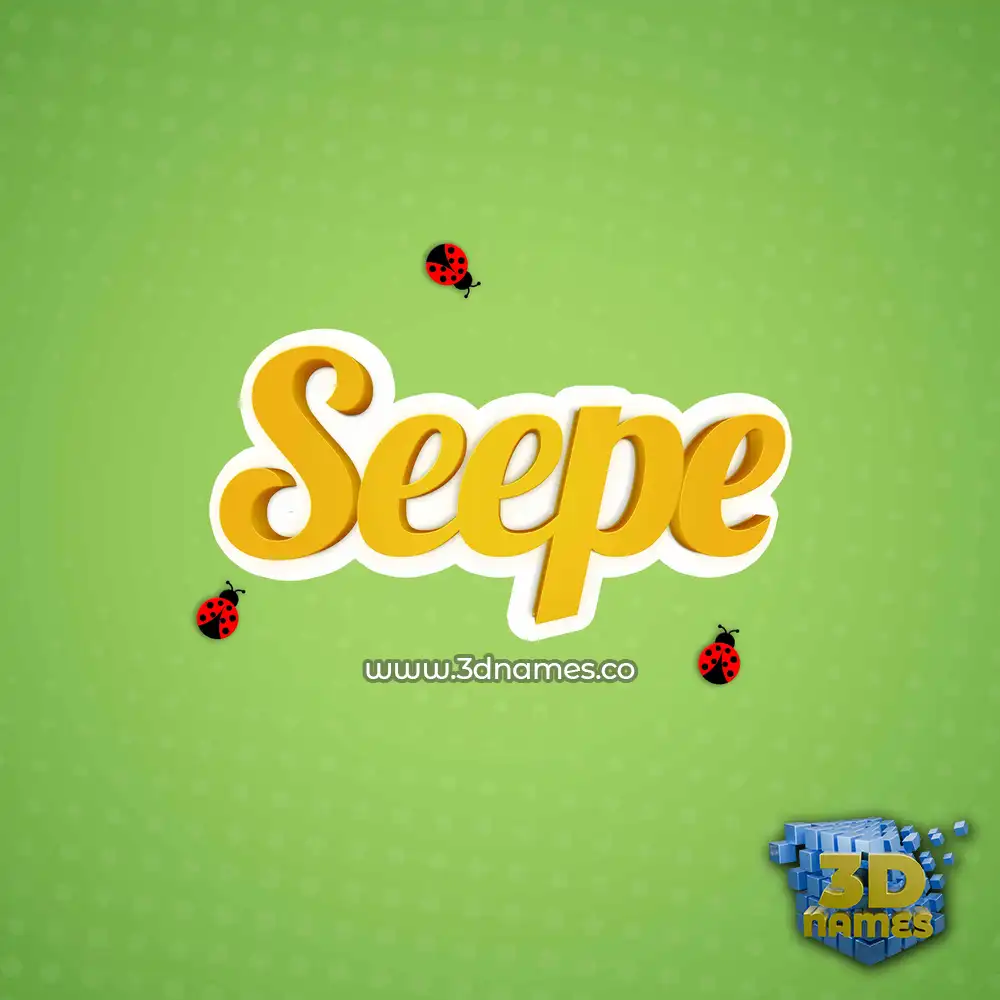 seepe in Ladybugs style - 3D name wallpaper