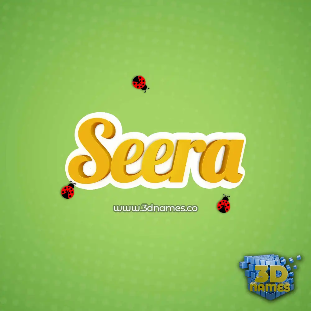 seera in Ladybugs style - 3D name wallpaper