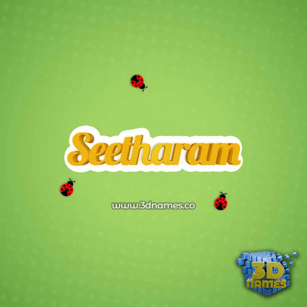 seetharam in Ladybugs style - 3D name wallpaper