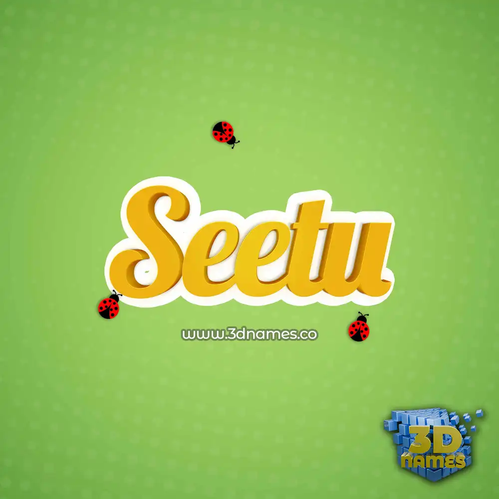 seetu in Ladybugs style - 3D name wallpaper