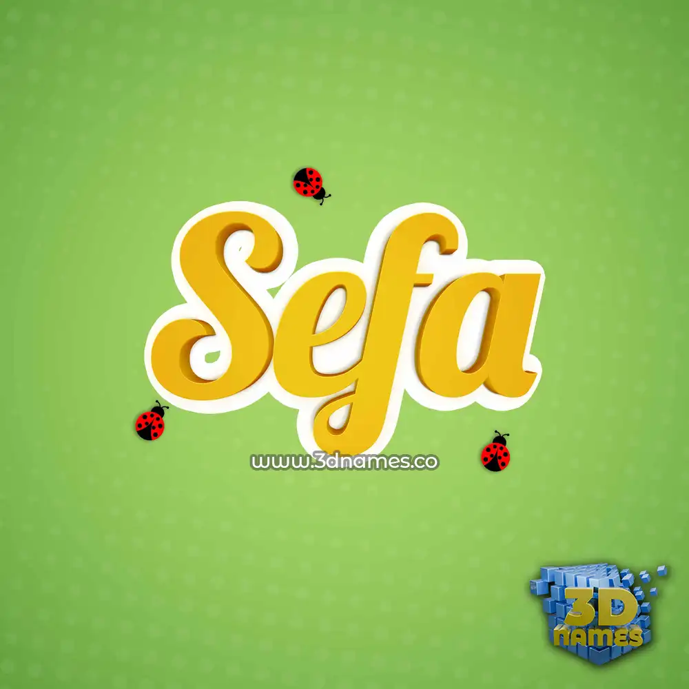 sefa in Ladybugs style - 3D name wallpaper