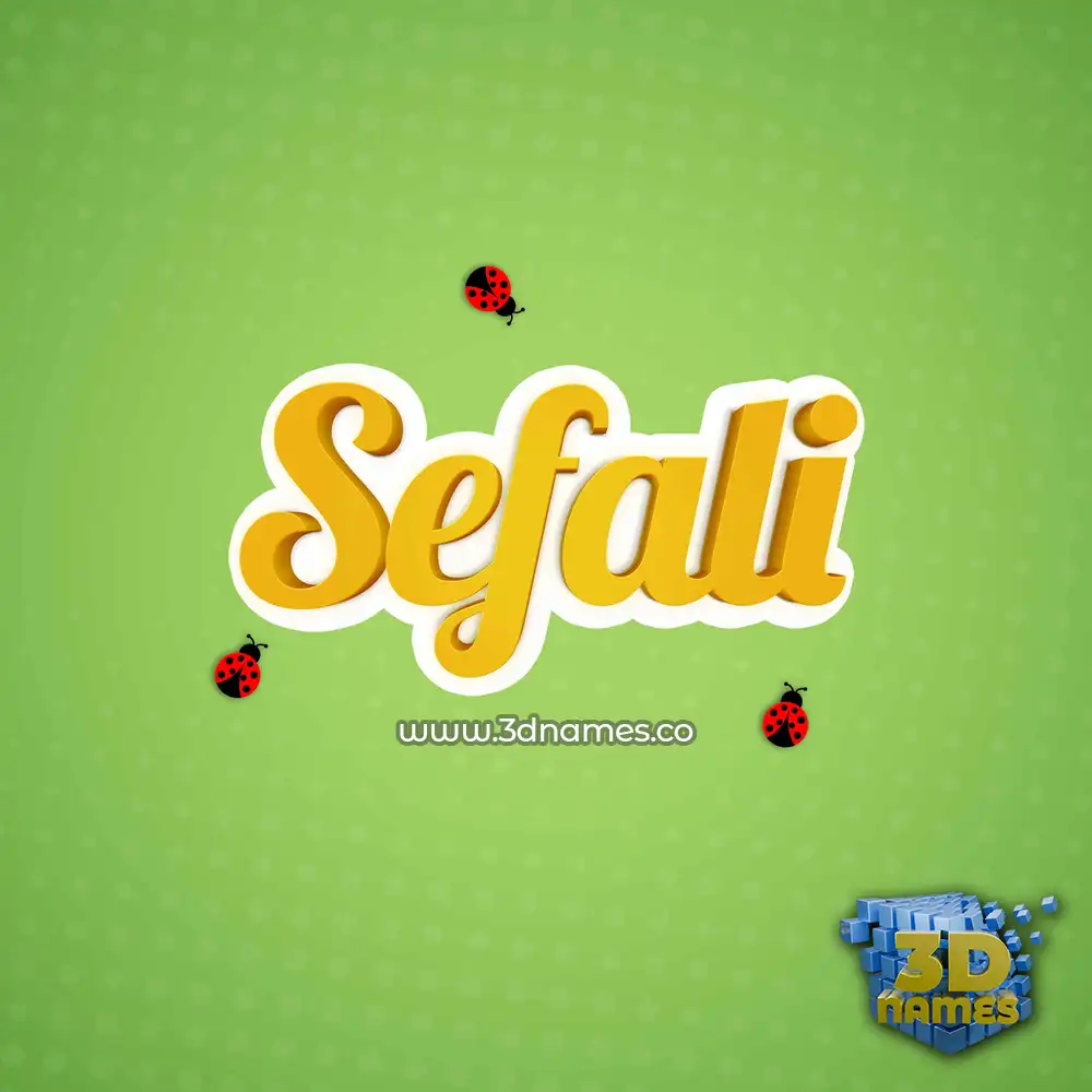 sefali in Ladybugs style - 3D name wallpaper