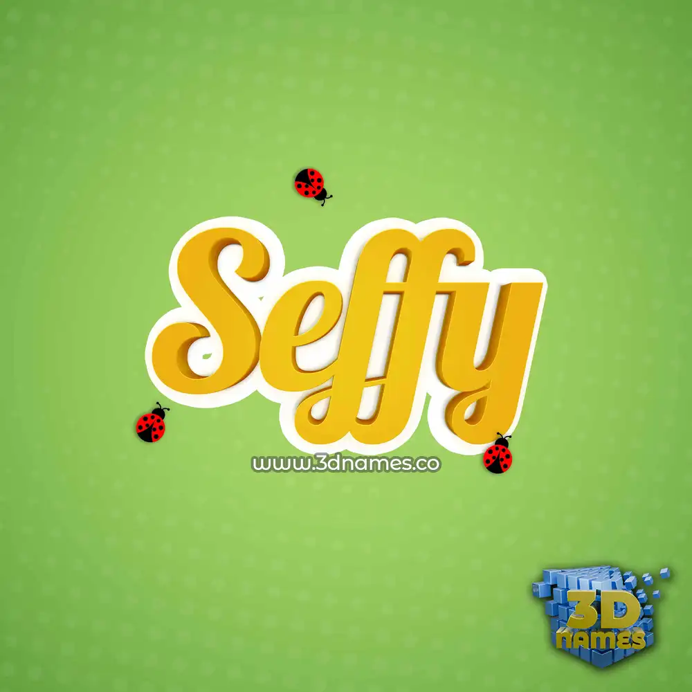 seffy in Ladybugs style - 3D name wallpaper