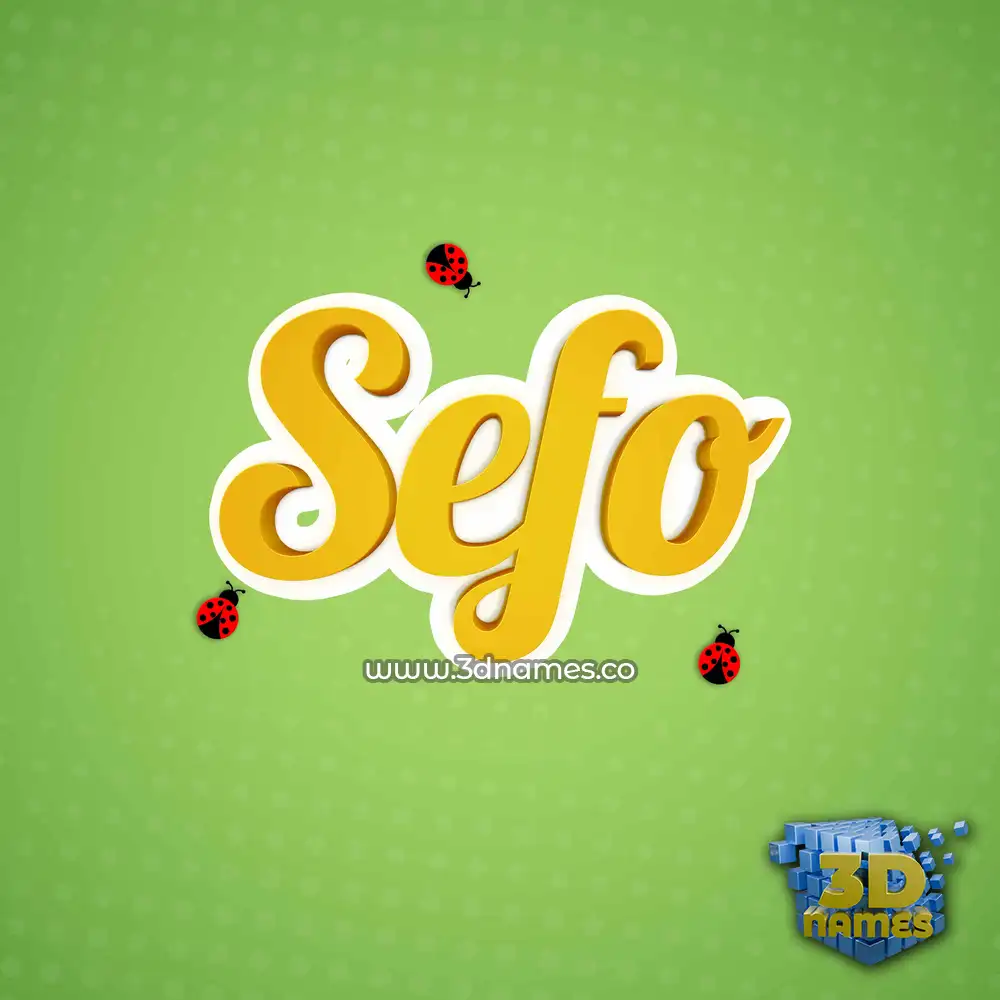 sefo in Ladybugs style - 3D name wallpaper