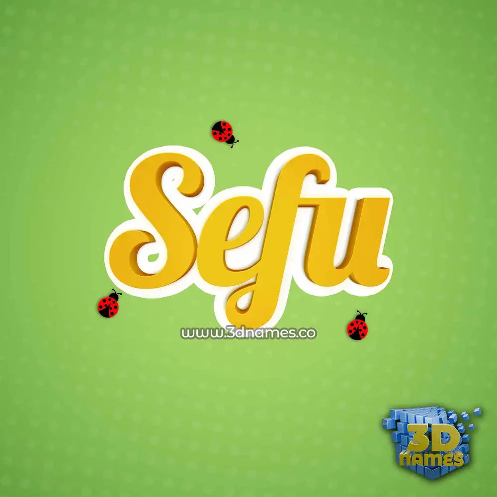 sefu in Ladybugs style - 3D name wallpaper