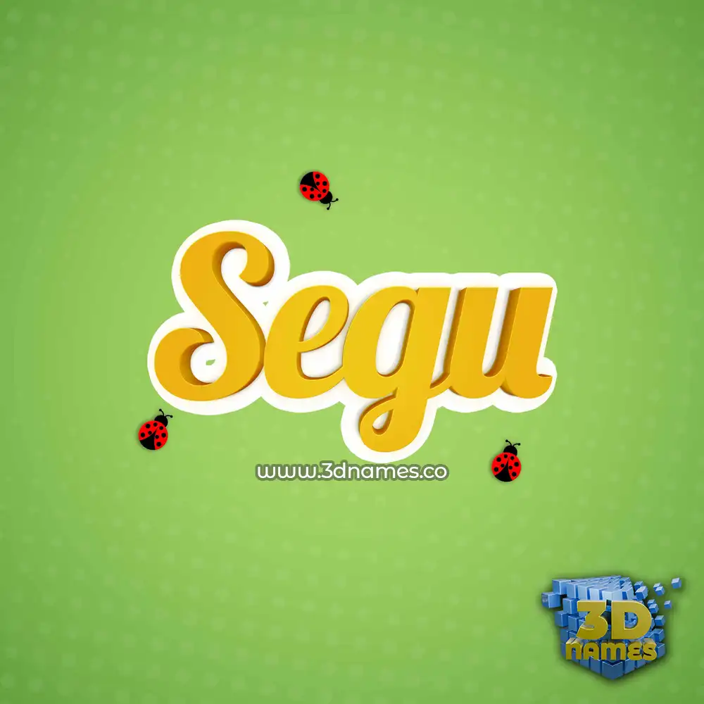 segu in Ladybugs style - 3D name wallpaper