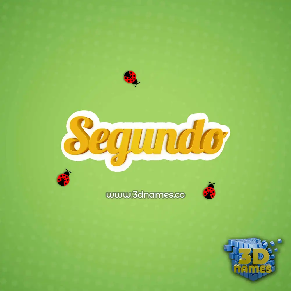 segundo in Ladybugs style - 3D name wallpaper