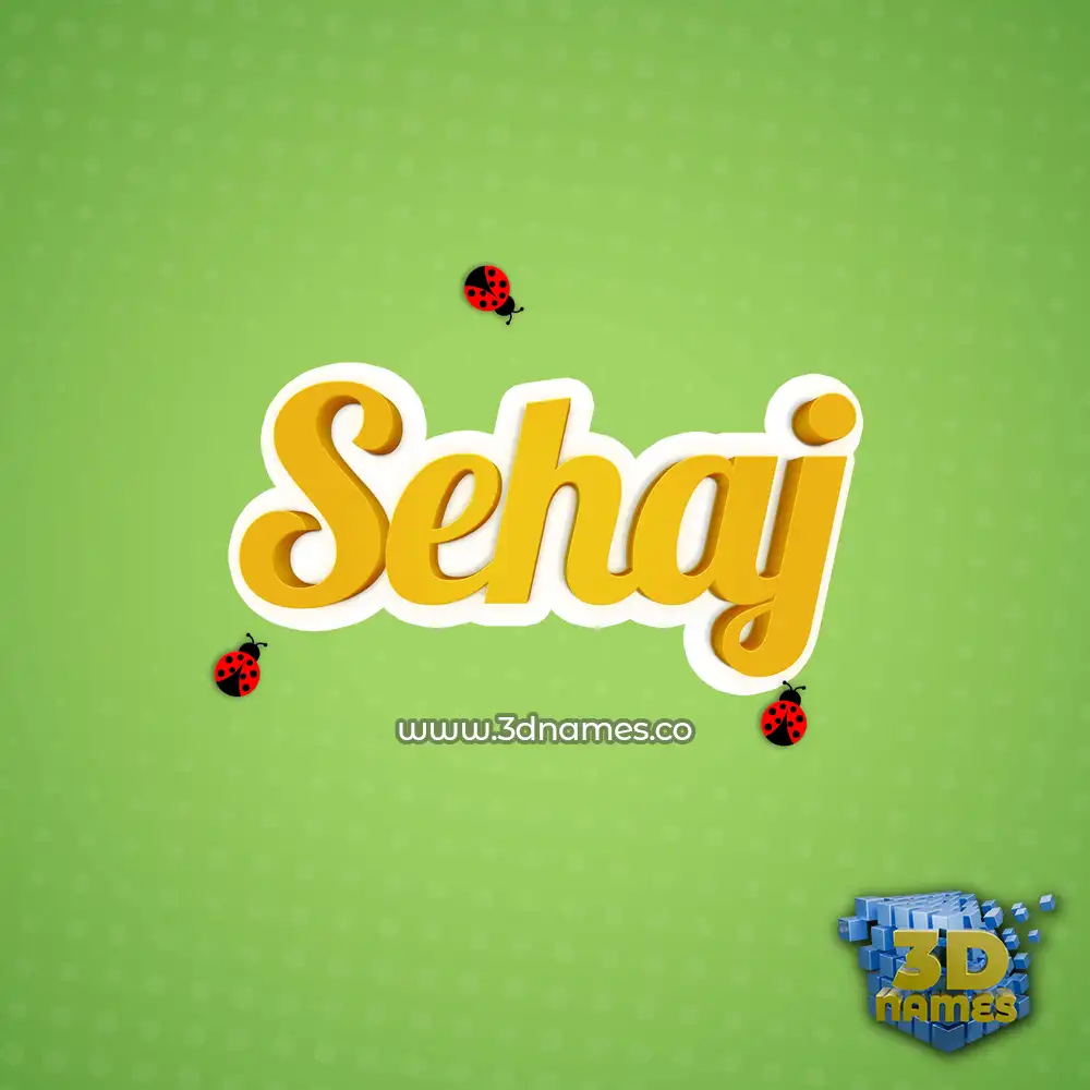 sehaj in Ladybugs style - 3D name wallpaper