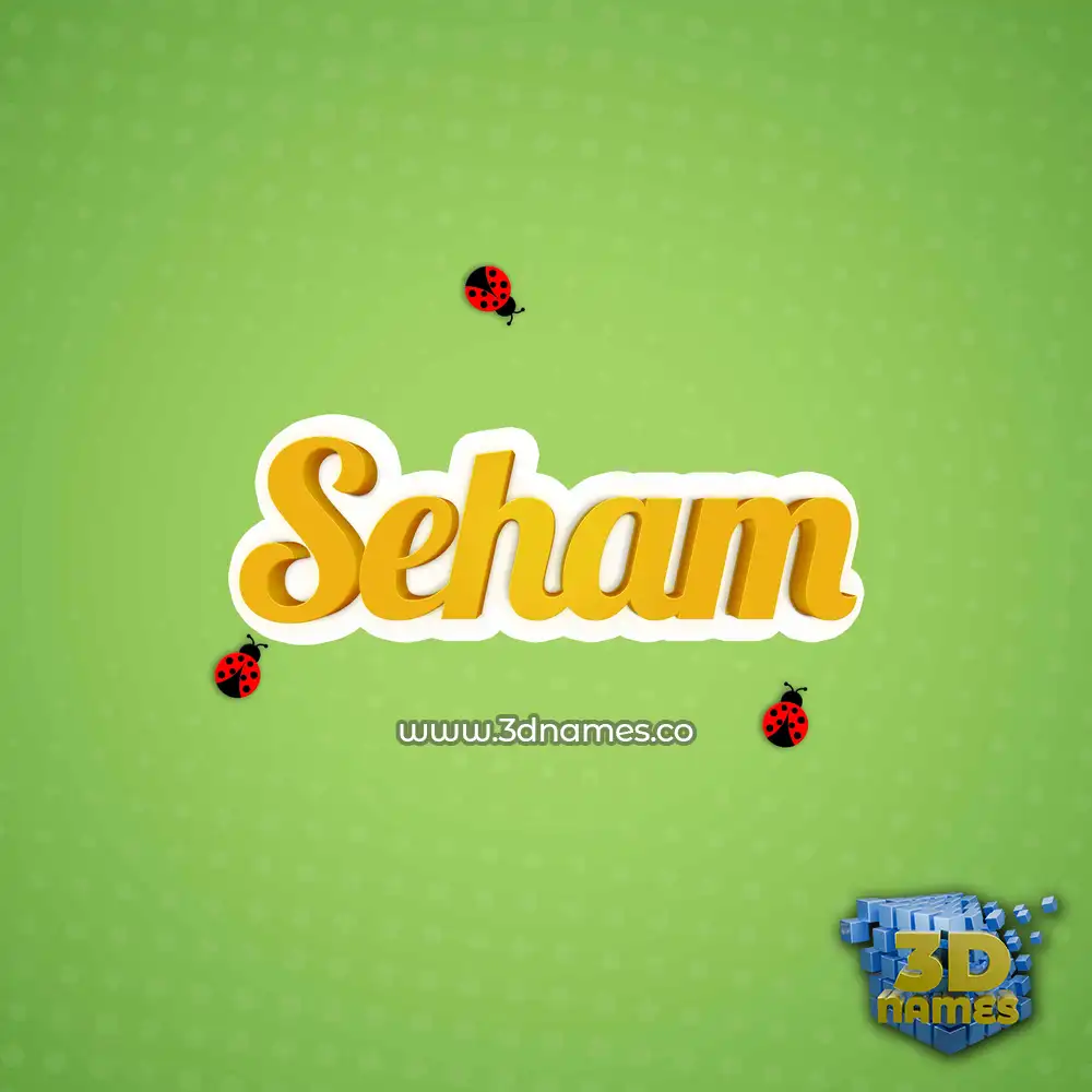 seham in Ladybugs style - 3D name wallpaper