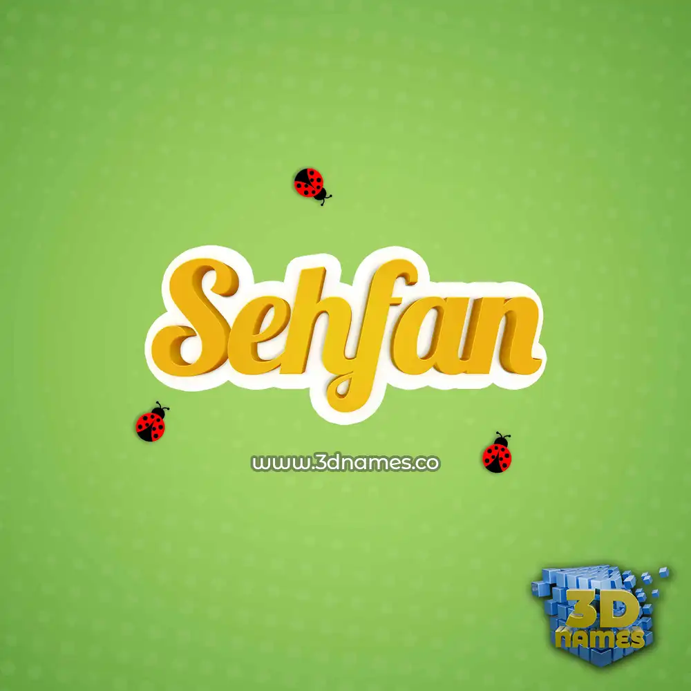sehfan in Ladybugs style - 3D name wallpaper