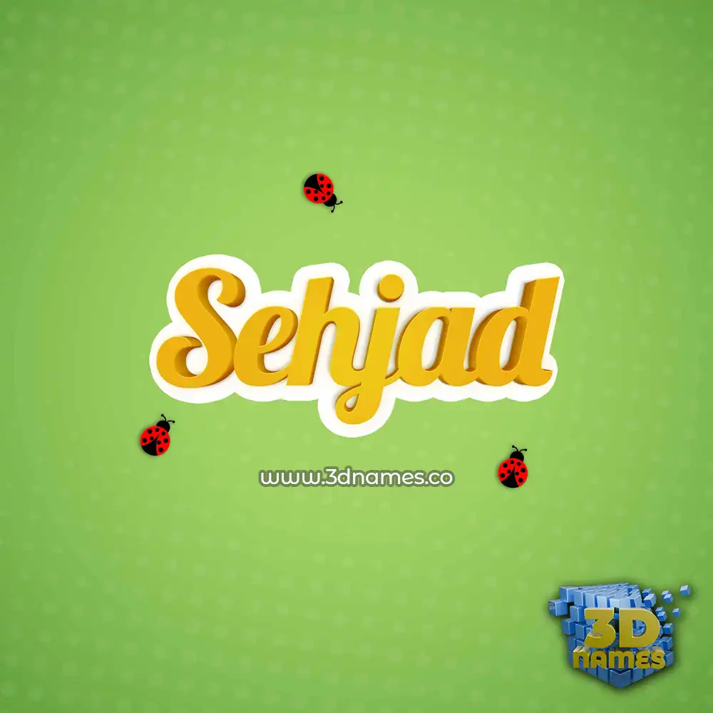 sehjad in Ladybugs style - 3D name wallpaper