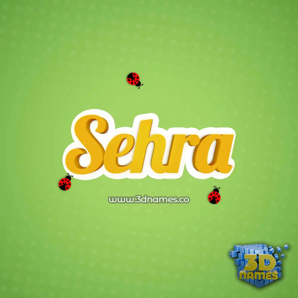 sehra in Ladybugs style - 3D name wallpaper
