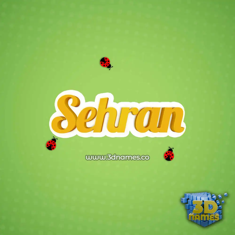 sehran in Ladybugs style - 3D name wallpaper
