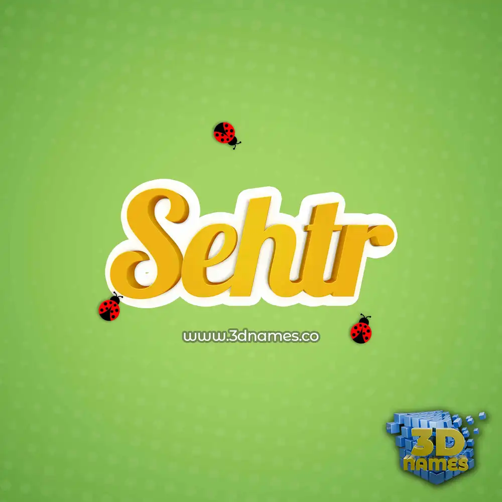 sehtr in Ladybugs style - 3D name wallpaper