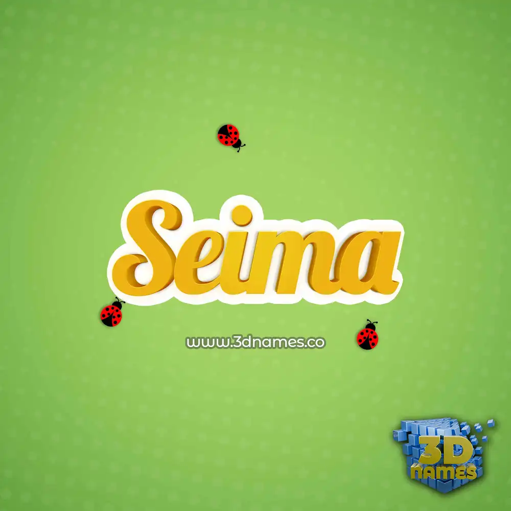 seima in Ladybugs style - 3D name wallpaper