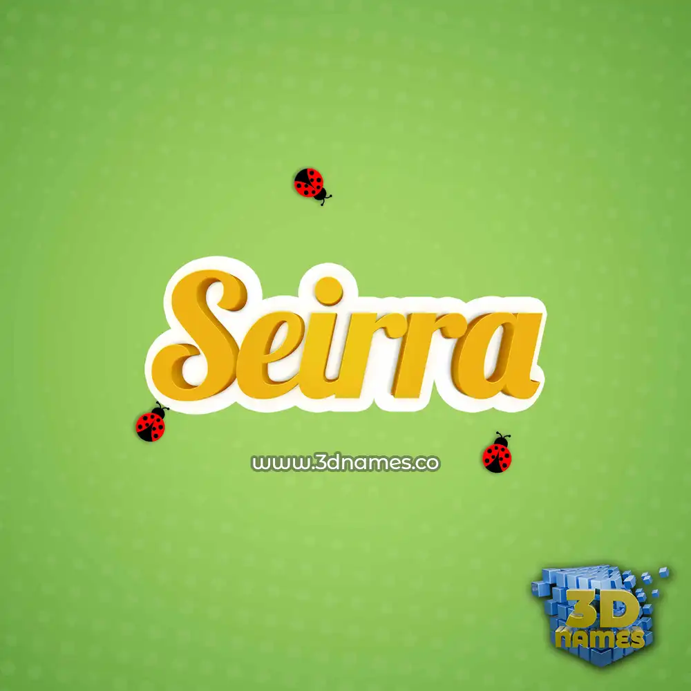 seirra in Ladybugs style - 3D name wallpaper