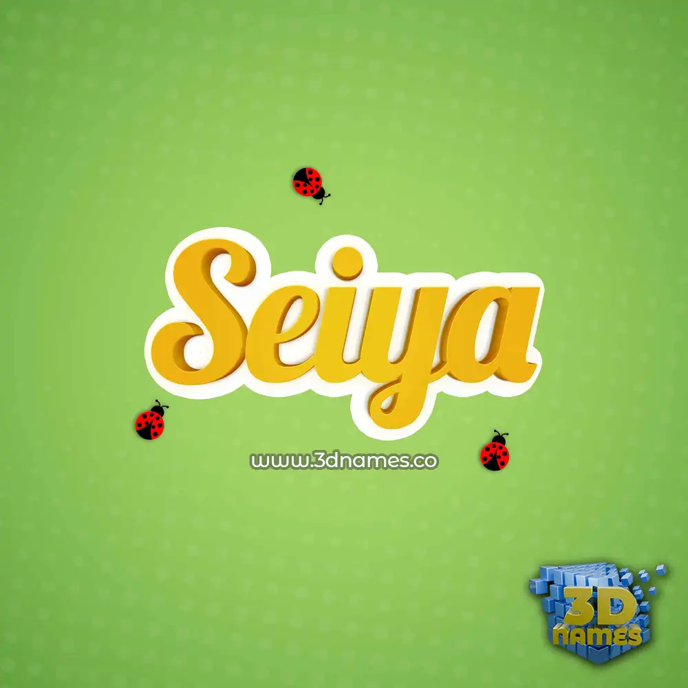seiya in Ladybugs style - 3D name wallpaper