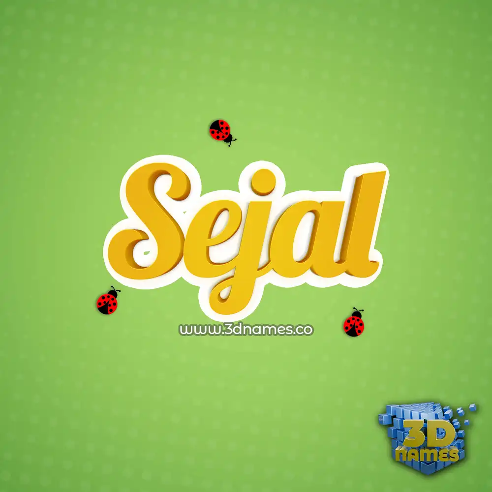 sejal in Ladybugs style - 3D name wallpaper