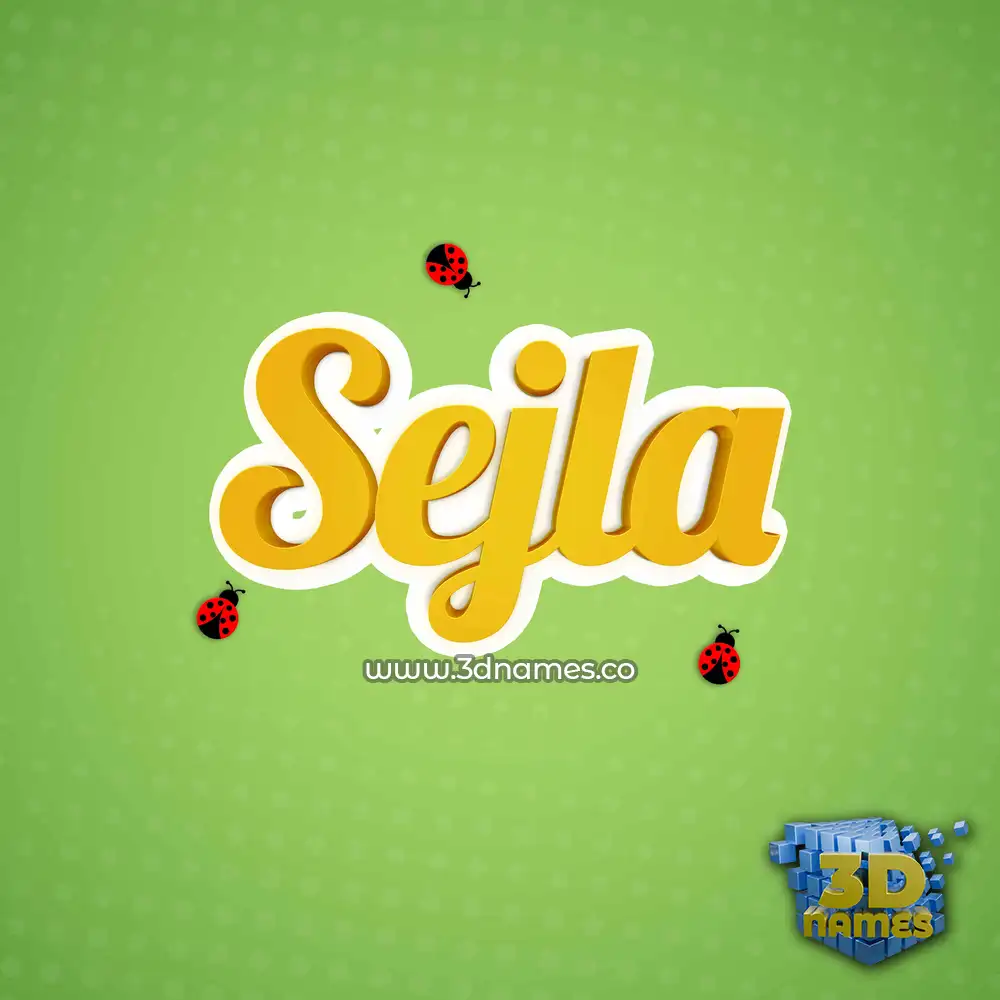 sejla in Ladybugs style - 3D name wallpaper